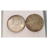 Two 1896 Morgan Silver Dollars
