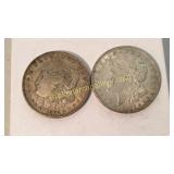 Two 1921 Morgan Silver Dollars