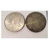 2 1921 Morgan Silver Dollars