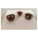 3 10k Gold Rings