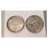1896, 1921 Morgan Silver Dollars