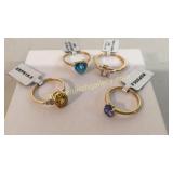 4 10 K Gold Gemstone Rings