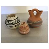 3 Pieces Navajo Pottery