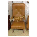 Tufted Leather McKay Danish Modern Rocker