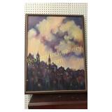 Oil on Canvas European Village
