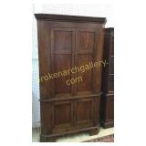 Early Walnut Corner Cupboard