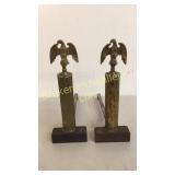 Pair Eagle Finial Andirons