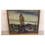 Watercolor City Scene
