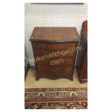 Diminutive Flame Mahogany 4 Drawer Chest