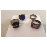 4 Sterling Rings