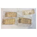 4 State of North Carolina One Dollar Bills