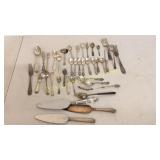40 Pieces Sterling Flatware, Serving Ware