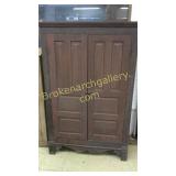 Early Heart Pine Wardrobe in Original Red Wash