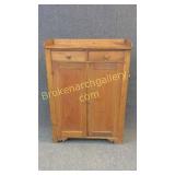 Yellow Pine Pantry Cupboard w/Gallery