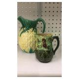 2 Majolica Pitchers