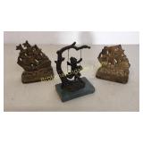 Small Bronze Figure, Pair Bookends