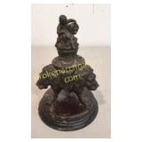 Bronze Inkwell on Marble Base