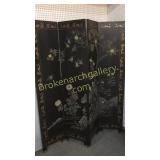 Vintage Asian 4 Panel Screen