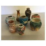 8 Pieces Assorted Pottery and Porcelain Vases
