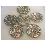 6 Pieces of Famille Rose, Rose Medallion Plates