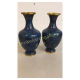 Pair Cloisonné Vases