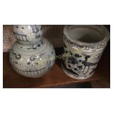 Asian Planter, Bottle Form Vase