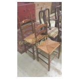 Pair Woody Ladder Back Chairs