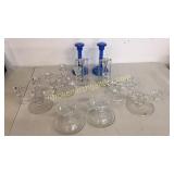 5 Pair Glass Candlesticks