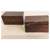 2 Mahogany Tea Boxes
