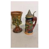 Majolica Case, German Beer Stein