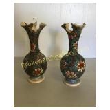 Pair of Satsuma Mantle Vases