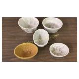 5 English Ironstone Pudding Molds