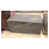 Pine Footlocker In Gray Paint