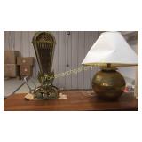 Brass Lamp, Folding Fire Screen