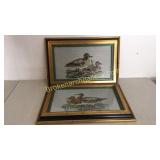 Pair Needlepoint Framed Art