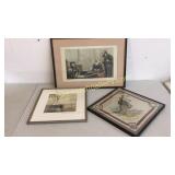 3 Pieces Framed Art, Textile