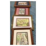 4 Pieces Framed Art