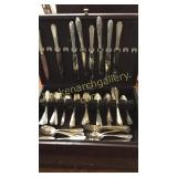 64 Pieces Mixed Silverplate Flatware