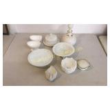 9 Pieces Milk Glass