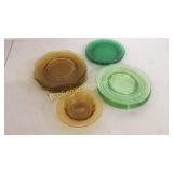 15 Pieces Depression Glass