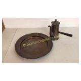 US Navy Plated Coffee Server, Plated Tray
