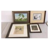 4 Pieces Framed Art