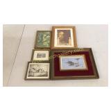 5 Pieces Small Framed Art