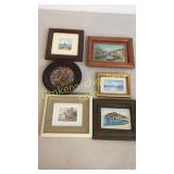 6 Pieces Small Framed Art