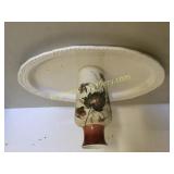 Ironstone Platter, Hand Painted Vase