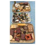 3 Tray lots of Dollhouse Accessories