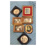 7 Miniature Framed Items