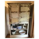 Flat Wall Pie Safe in White Paint