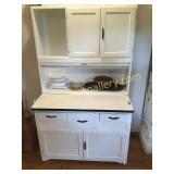 White Kitchen Hooiser Cabinet