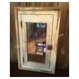 Primitive Hanging Cupboard in White Paint